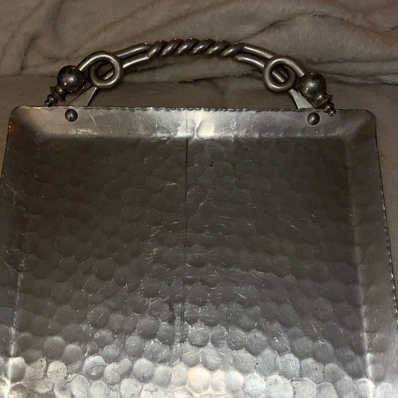 Vintage dining tray;stamp on bottom;good condition; needs a thorough polishing - Picture 1 of 11